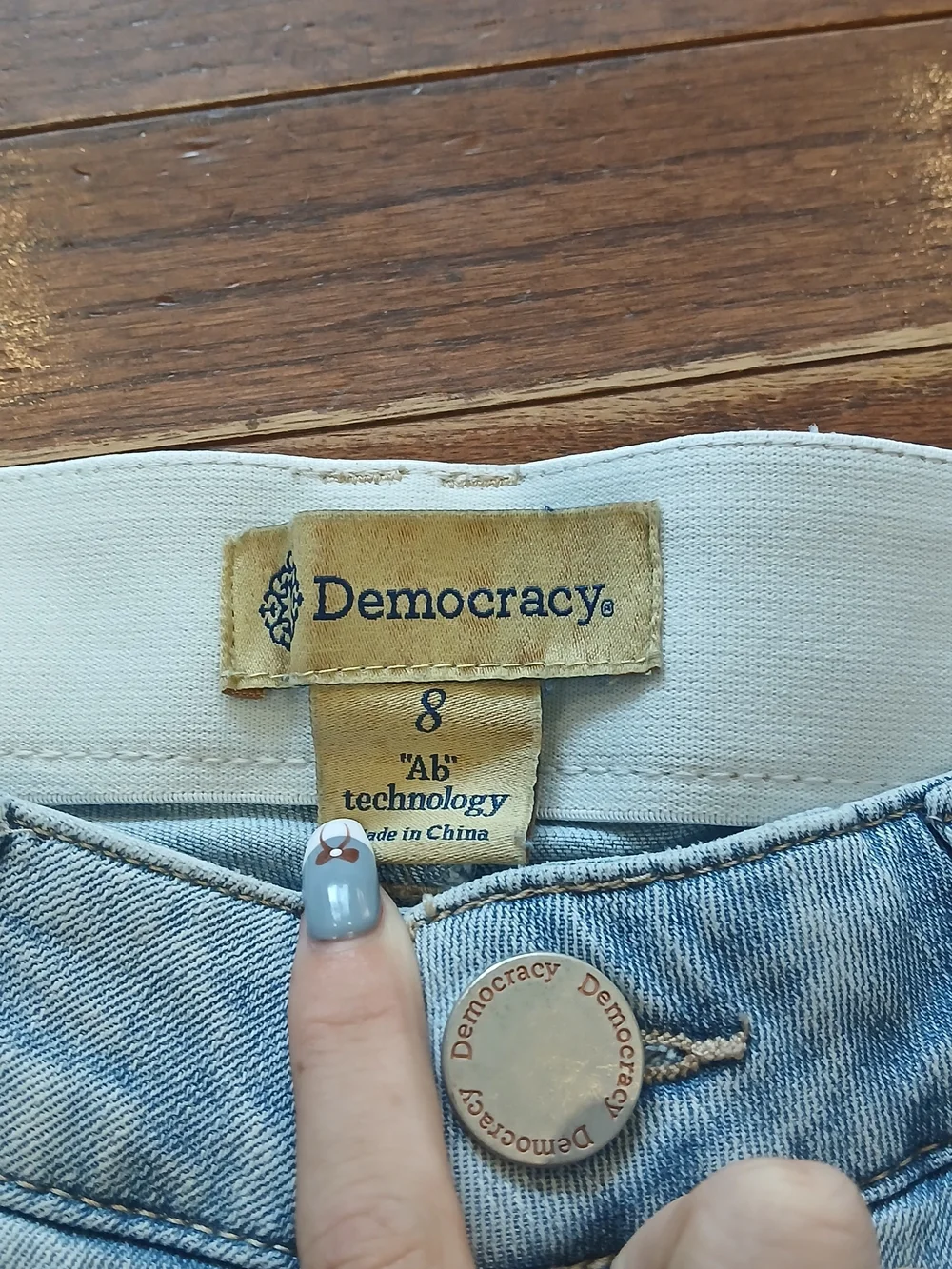 Democracy Light Blue Flare Jeans Western Bootcut Jeans Sz 8 Ab Technology Fall